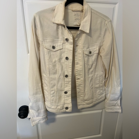 Distressed white denim jacket - Picture 5 of 5